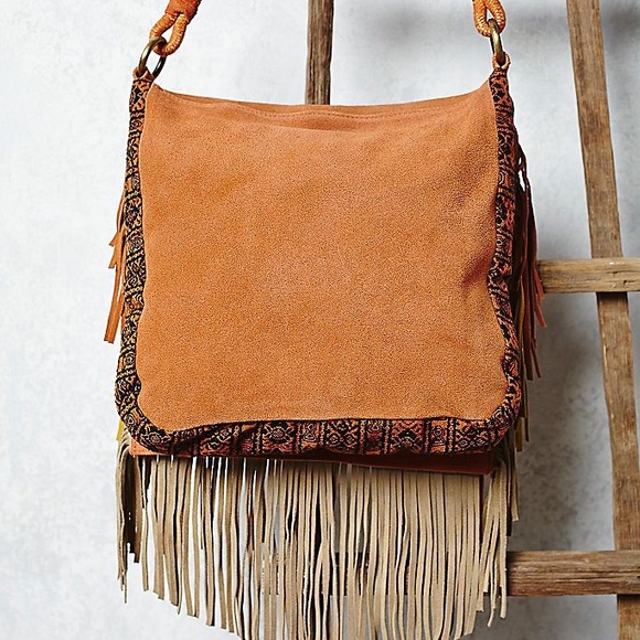 Free People Sundown Aztec Suede Fringe Purse - Picture 2 of 16